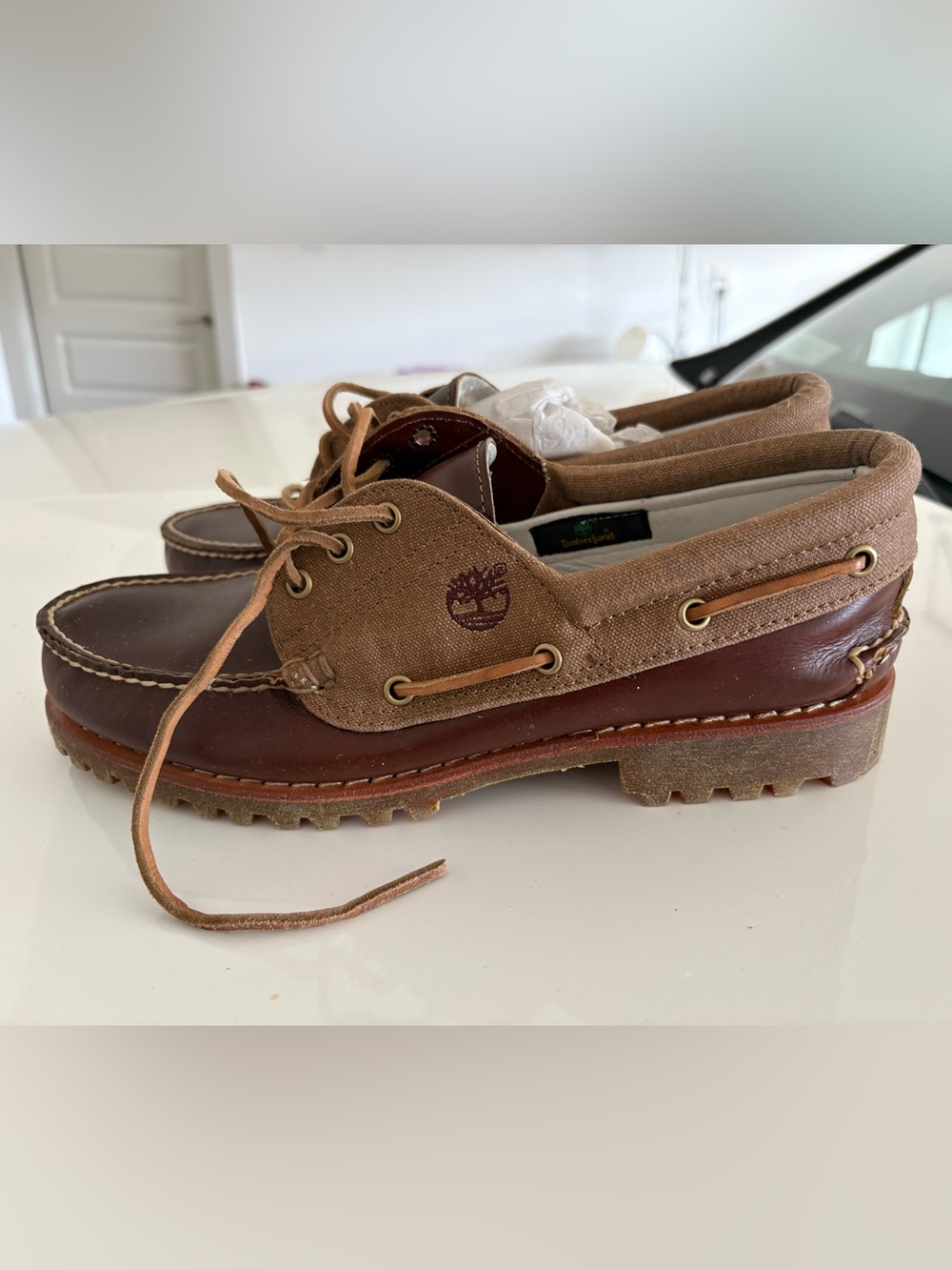 Timberland 3-Eye Lug Handsewn Boat Shoes men size 11